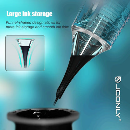 JCONLY Vetar Tattoo Cartridge Needles – 20 Pcs #10 Bugpin, 0.30mm, 17 Curved Magnum, 30°