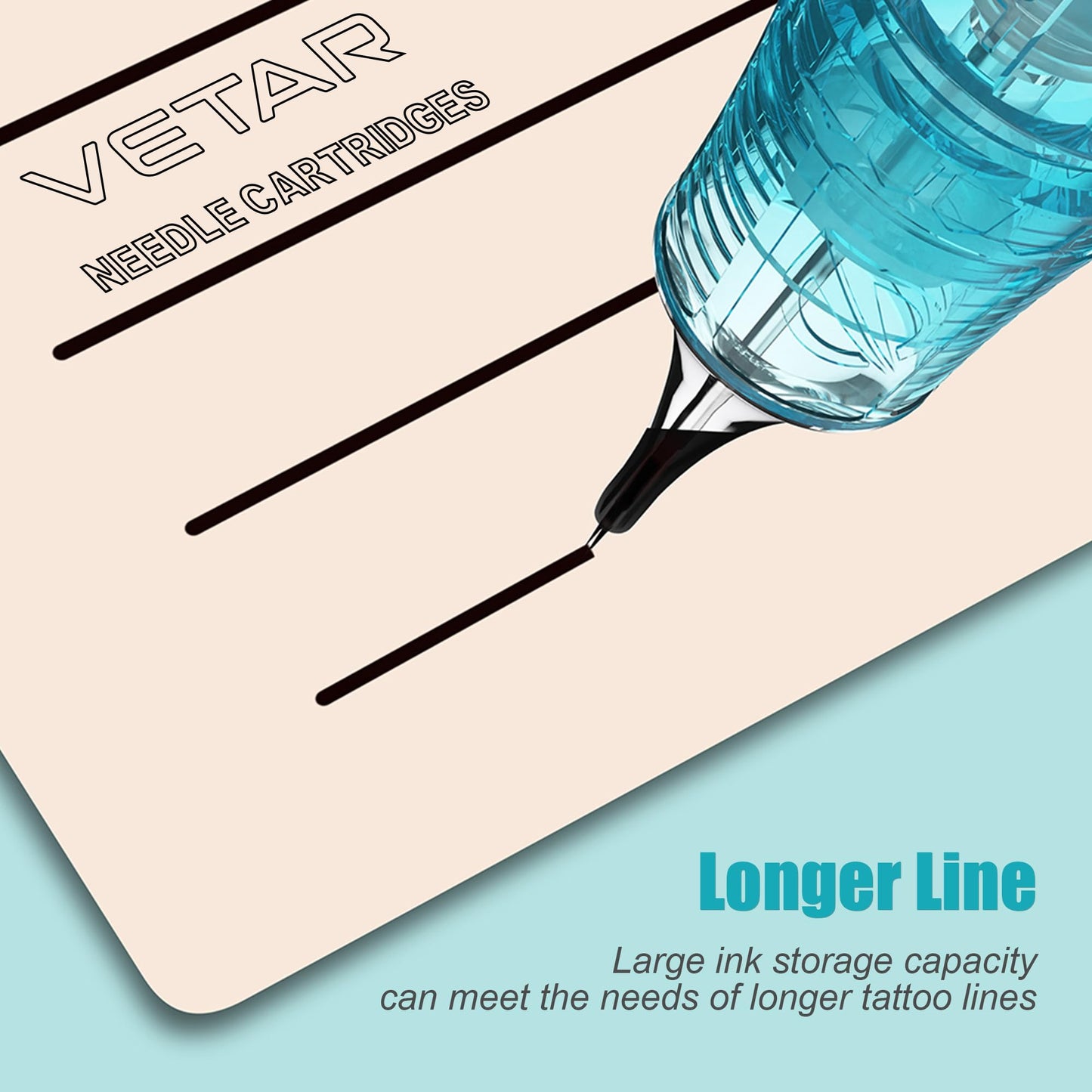 JCONLY Vetar Tattoo Cartridge Needles – 20 Pcs #10 Bugpin, 0.30mm, 17 Curved Magnum, 30°