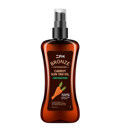 Jeallis Carrot Sun Tanning Oil Spray – Natural Hydration for Outdoor Sun, Tan Intensifier for Medium-Deep Skin, 8oz – Vegan & Cruelty-Free, SPF 0