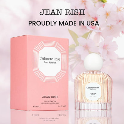 Jean Rish Cashmere Rose – Eau de Parfum for Women, Clove, Rose & Oud, USA Made