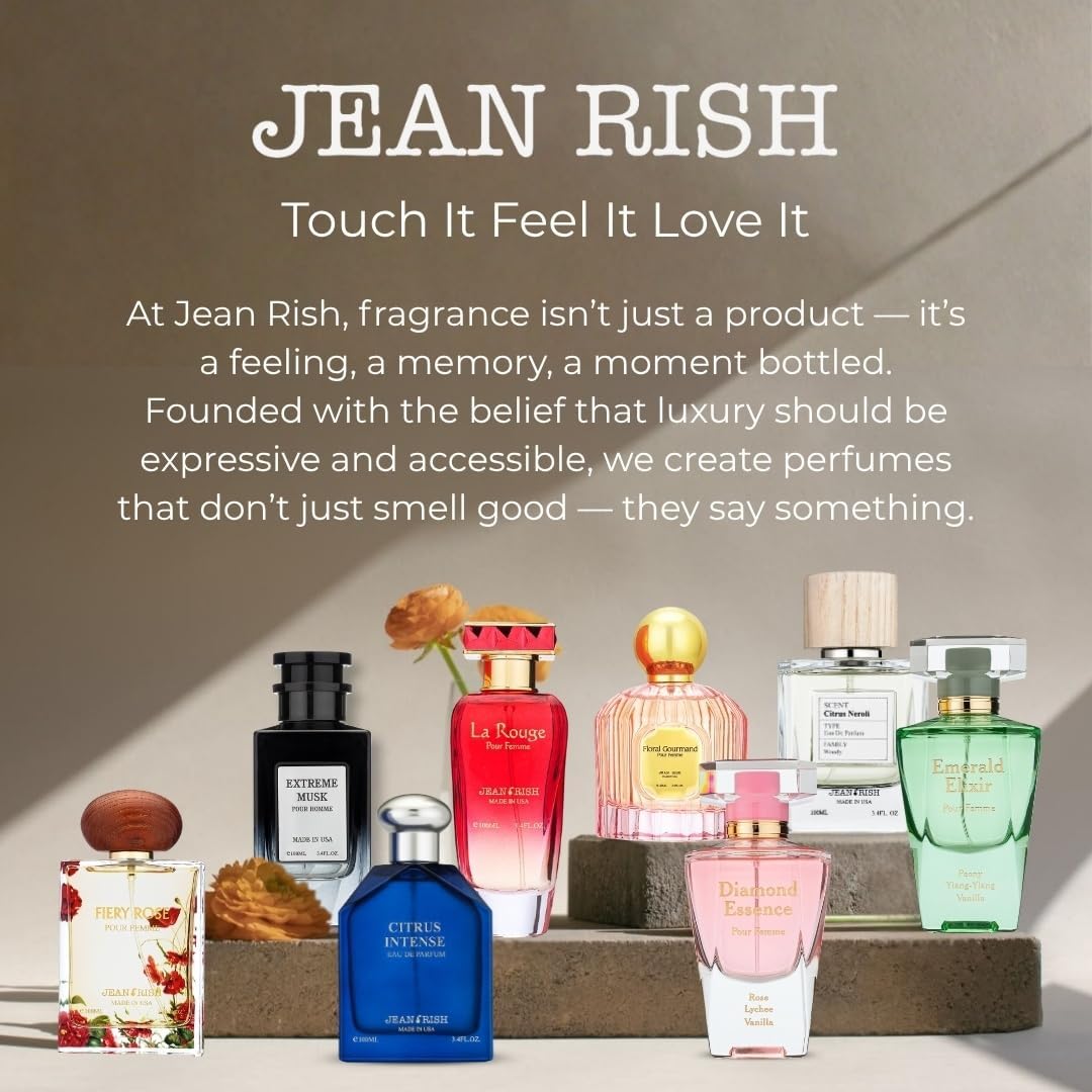 Jean Rish Shadow Pour Homme EDT – Lemon, Cedar & Musk, 3.4 oz / 100 ml