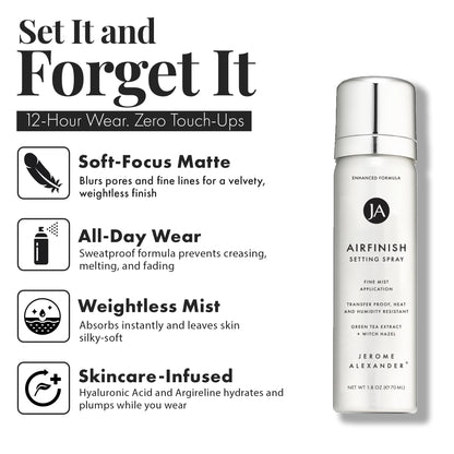 Jerome Alexander MagicMinerals AirBrush Foundation Set – 3pc Buildable Coverage & Anti-Aging Actives