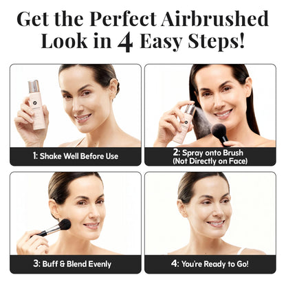 Jerome Alexander MagicMinerals AirBrush Foundation – 2-Piece Set (Warm Beige)