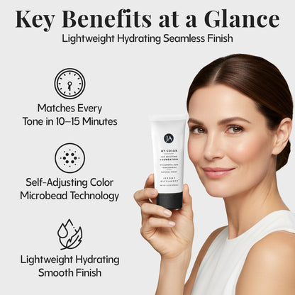 Jerome Alexander My Color Self-Adjusting Foundation — Hydrating, Lightweight, Skincare-Infused (Light, 1 oz)