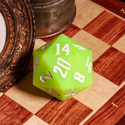 Jester's Bounce | Silicone D20 | Single Dice | Green