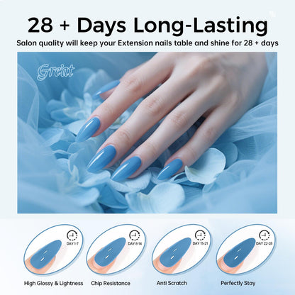 JEWHITENY Poly Nail Gel Kit – 14 Colors, 48W UV/LED Lamp, All-in-One DIY Gel Nails at Home