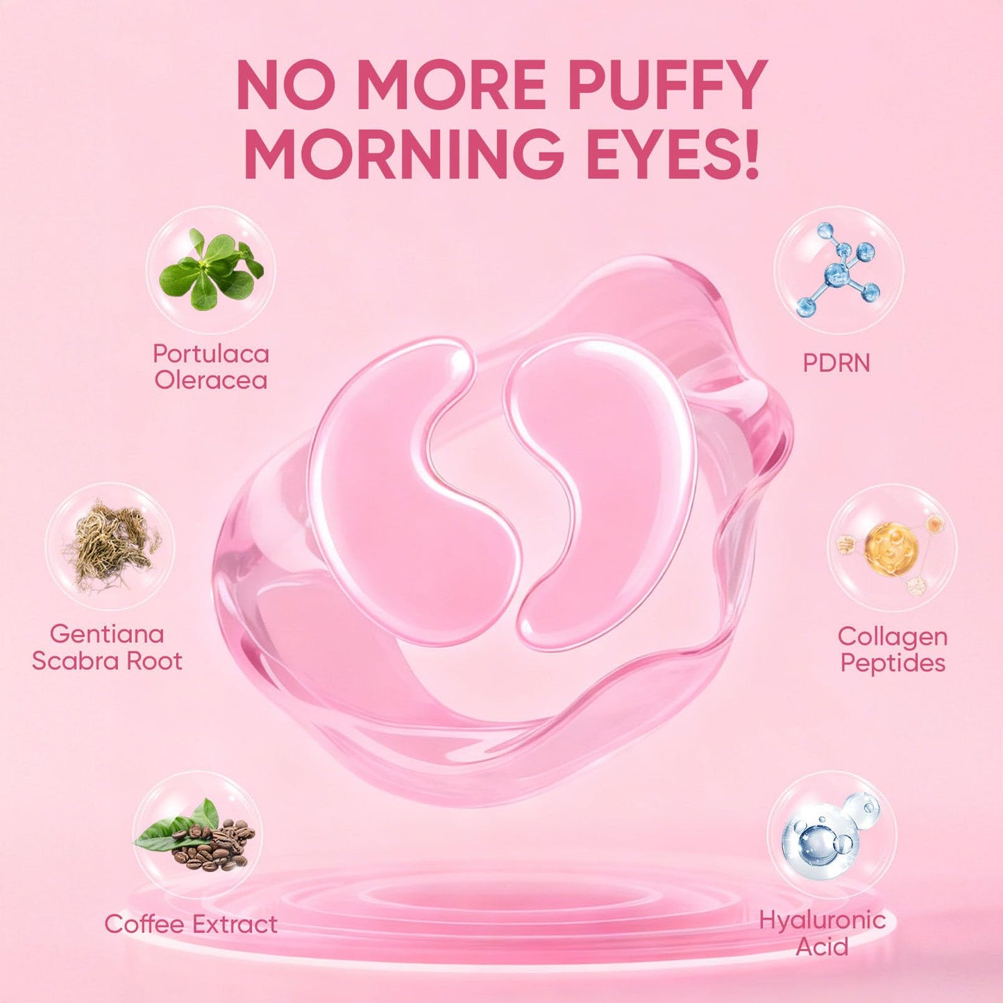 Jfsyb Instalift PDRN Collagen Eye Patches – Hydrating Hydrogel Under Eye Masks for Dark Circles
