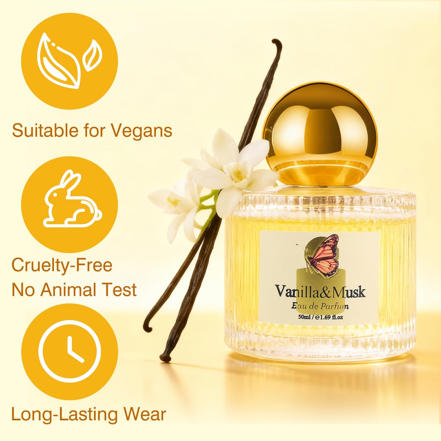 Jgppe Vanilla Musk Perfume for Women – 1.7 fl oz Eau de Parfum, Long-Lasting Sweet Vanilla Scent