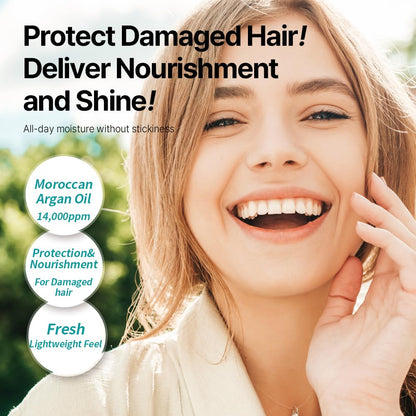JHP Moroccan Argan Serum for Frizzy, Dry, Damaged Hair | Lightweight Hair Treatment