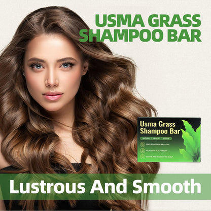 Jiaoming Usma Grass Solid Shampoo Bar for Thinning Hair – Thickening & Darkening, Pack of 3 (3.53 oz each)