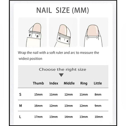 JIEADJIE Press On Nails (100% Handmade) – Length Version | Handmade Painted Nail Art by Nail Technician | Luxury Party & Holiday Styles (Black Flash Silver, Medium)
