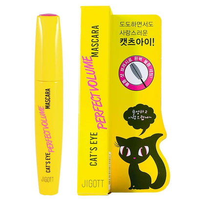 Jigott Cat's Eye Perfect Volume Mascara – Long Lashes, Glamorous Look (0.42 oz / 12 g)