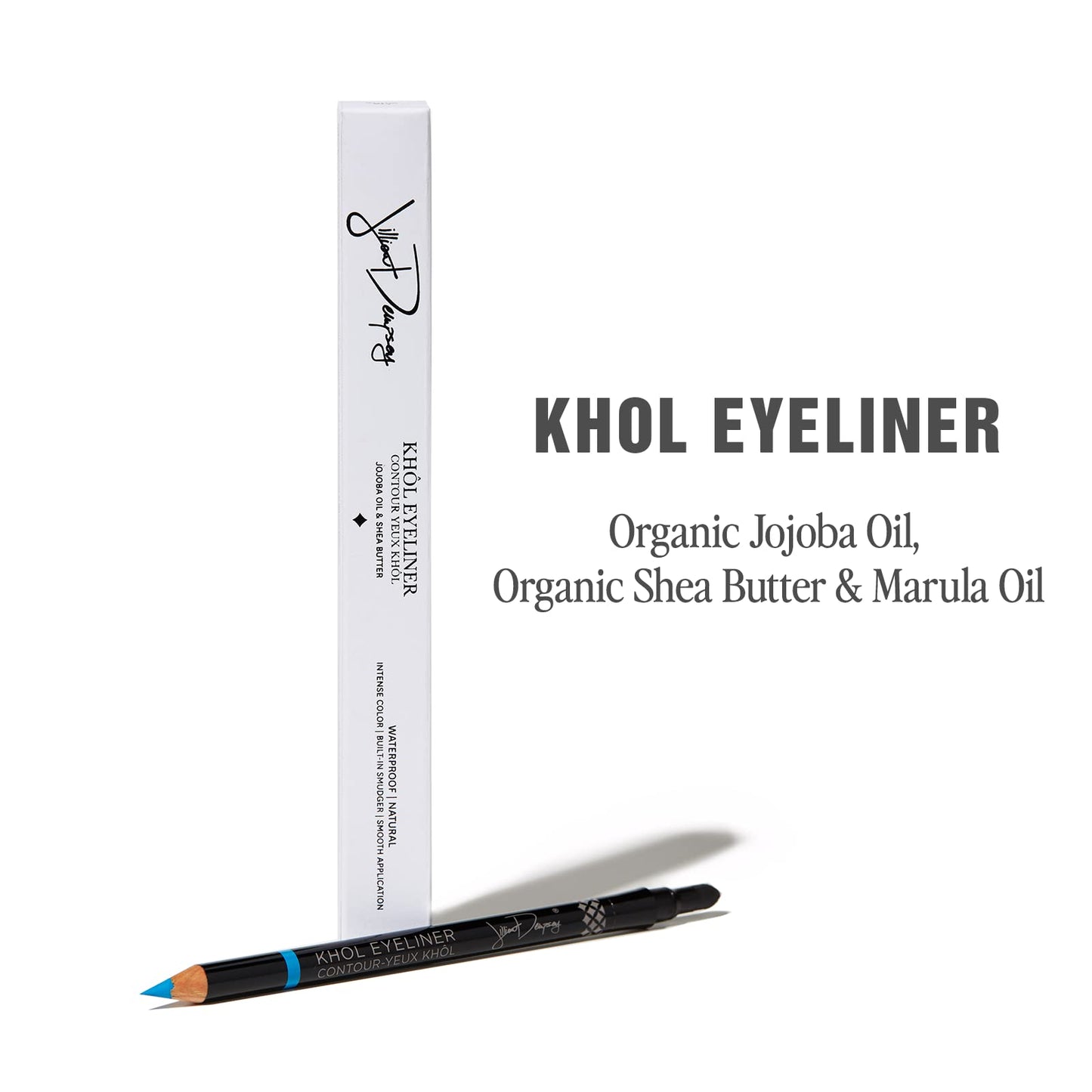 Jillian Dempsey Khol Eyeliner – Waterproof Pencil with Built-In Smudger in Chimpy Blue | Clean, Cruelty-Free