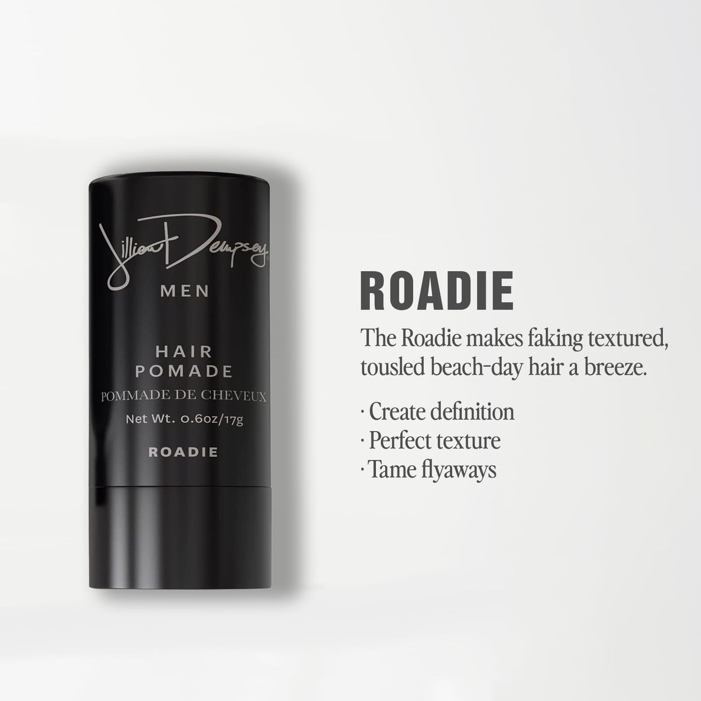 Jillian Dempsey Roadie Hair Pomade – Medium Hold Styling Stick for Textured, Tousled Hair | Vegan & Clean Beauty