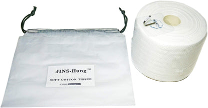 JINS-Hung Natural Disposable Facial Towel (2 Pack) – 100% Soft Terry Cloth, Makeup Remover Tissues, Dual-Purpose Wet/Dry (160 Pcs Total)
