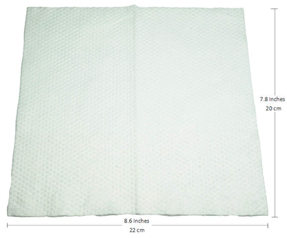 JINS-Hung Natural Disposable Facial Towel (2 Pack) – 100% Soft Terry Cloth, Makeup Remover Tissues, Dual-Purpose Wet/Dry (160 Pcs Total)