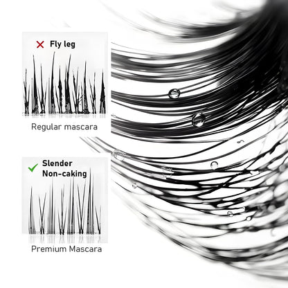 Jiodama 2026 New Iron Wand Mascara – Waterproof, Long-Lasting, 3D Curl, Telescopic Tubing, Liquid Lash Extensions Effect