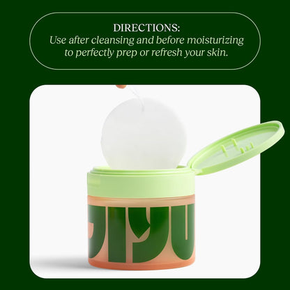 JiYu Toning Polish Pads – Korean Skincare for Dark Spots, Wrinkles & Dull Skin | Hydrating 2-Pack, 200 Pads