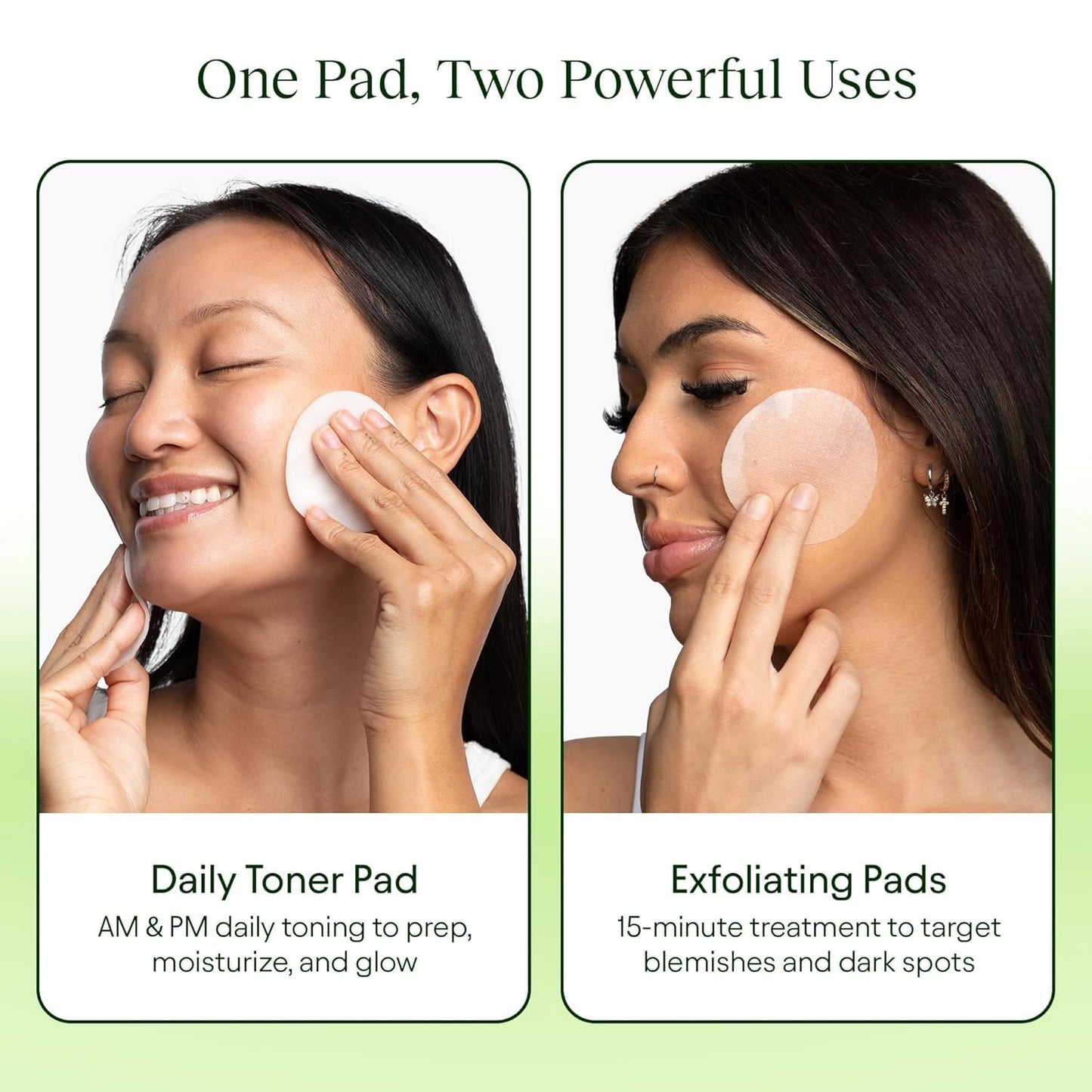 JiYu Toning Polish Pads – Korean Skincare for Dark Spots, Wrinkles & Dull Skin | Hydrating 2-Pack, 200 Pads