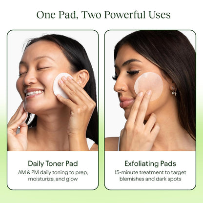 JiYu Toning Polish Pads – Korean Skincare for Dark Spots, Wrinkles & Dull Skin | Hydrating 2-Pack, 200 Pads