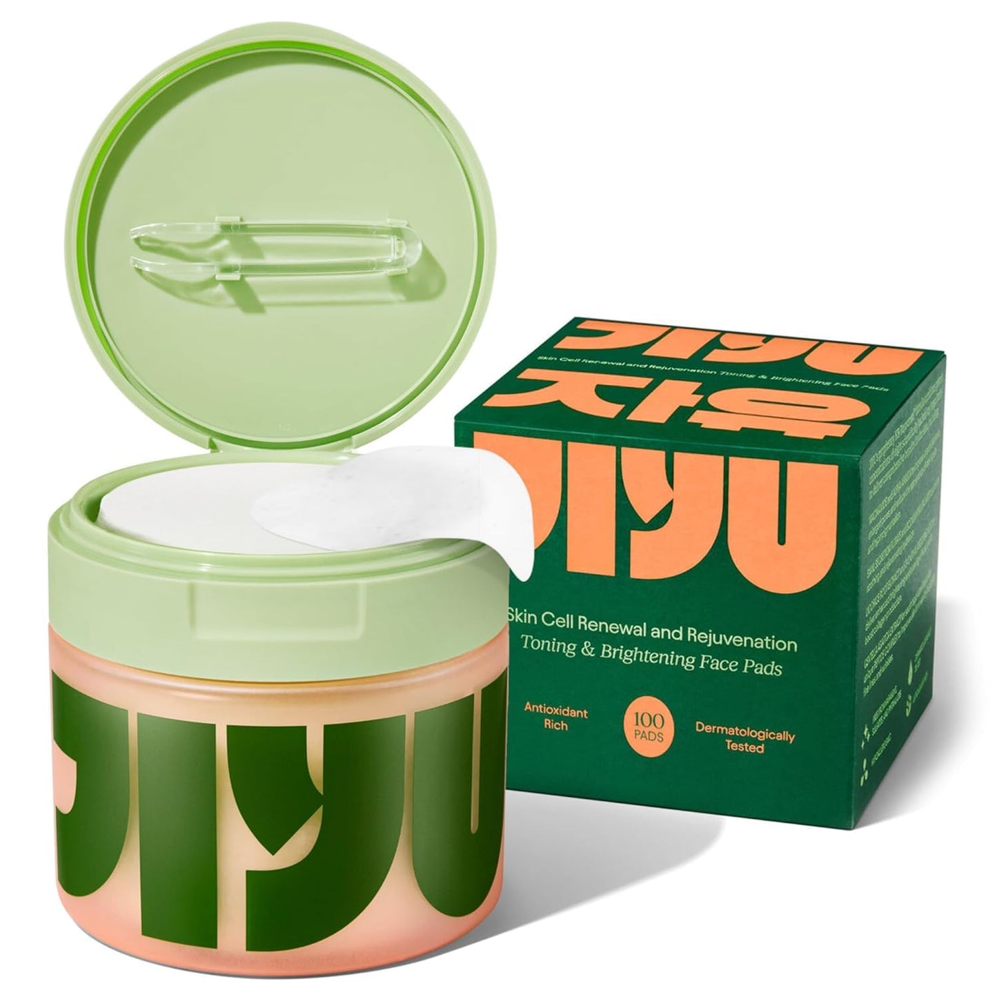 JiYu Toning Polish Pads – Korean Skincare for Dark Spots, Wrinkles & Dull Skin | Hydrating 2-Pack, 200 Pads