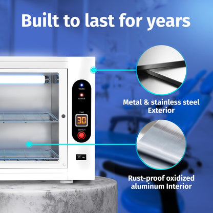 JJ CARE UV Sterilizer 8L | 99% Killing Efficiency, LED Timer, Tabletop Cabinet