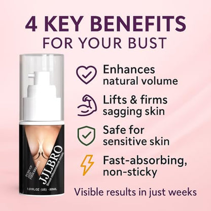 JJLBRO Breast Enhancement Cream for Quick Growth — Lifts, Firms & Fuller Look | Unscented