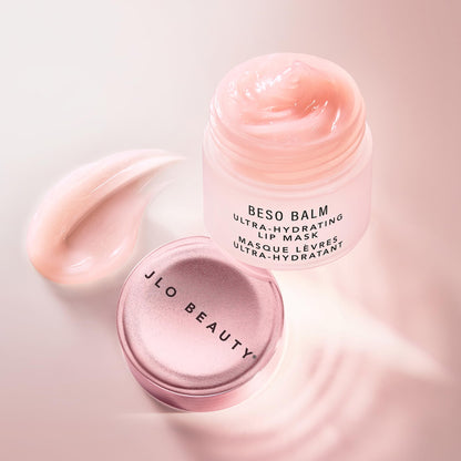 JLO BEAUTY Beso Balm Lip Mask – Vanilla Scent, Ultra Hydrating Gloss Finish, 3-Pack