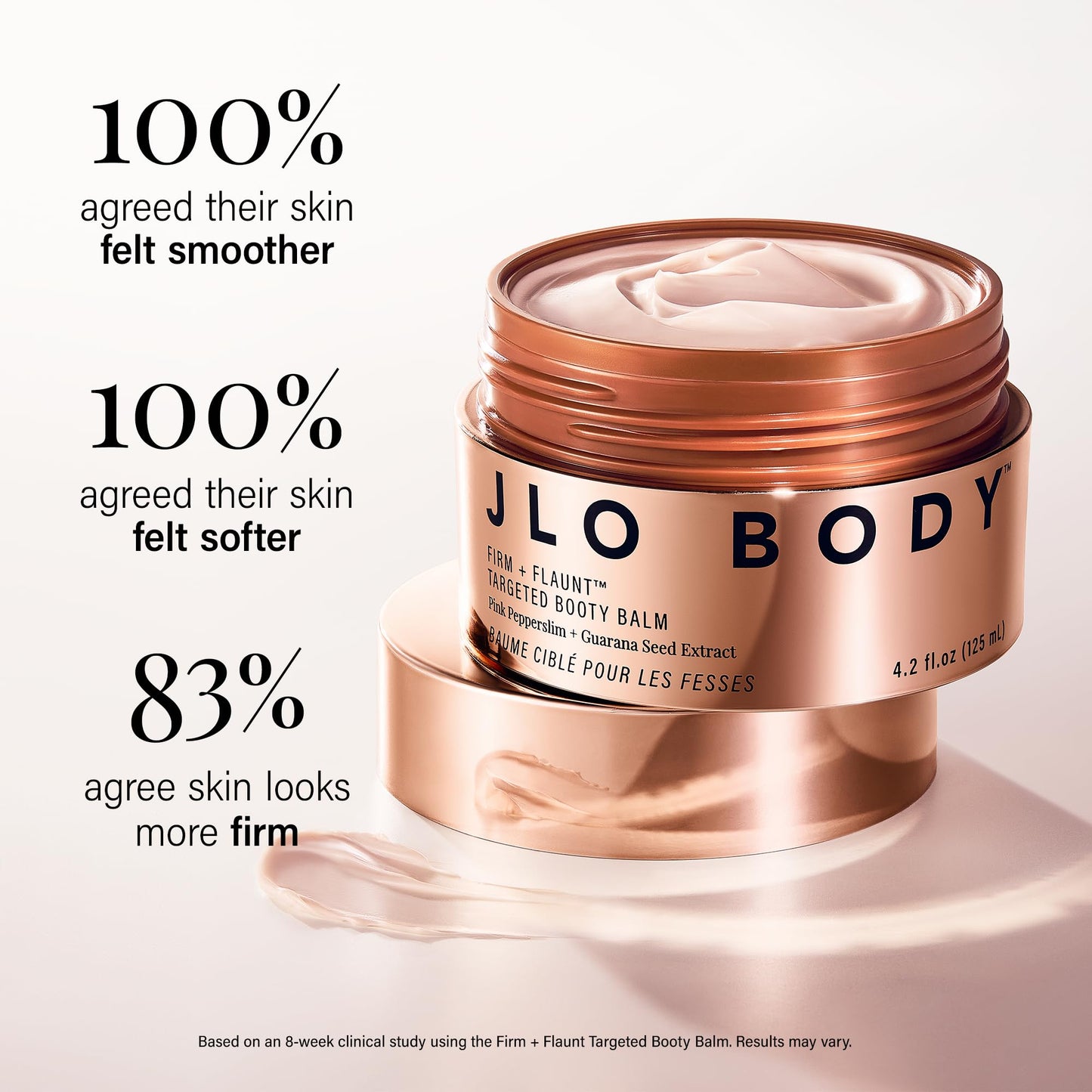 JLO BEAUTY Booty Balm – Skin Firming Cream for Butt, Hips, Thighs & Arms, 4.2 oz