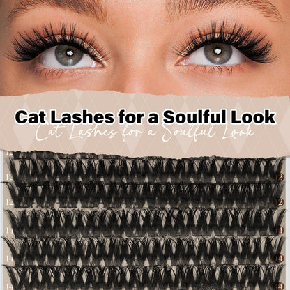 JMS&JMS Flora Lash Extension 156Pcs CC Curl Wispy Clusters