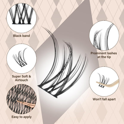 JMS&JMS Lash Clusters Kit D Curl Lash Lift — Beginner Wispy Lashes