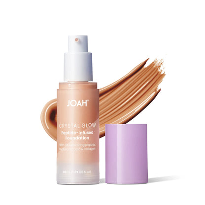 JOAH Crystal Glow Peptide-Infused Foundation – 2-in-1 Primer, Luminizer & Hydration