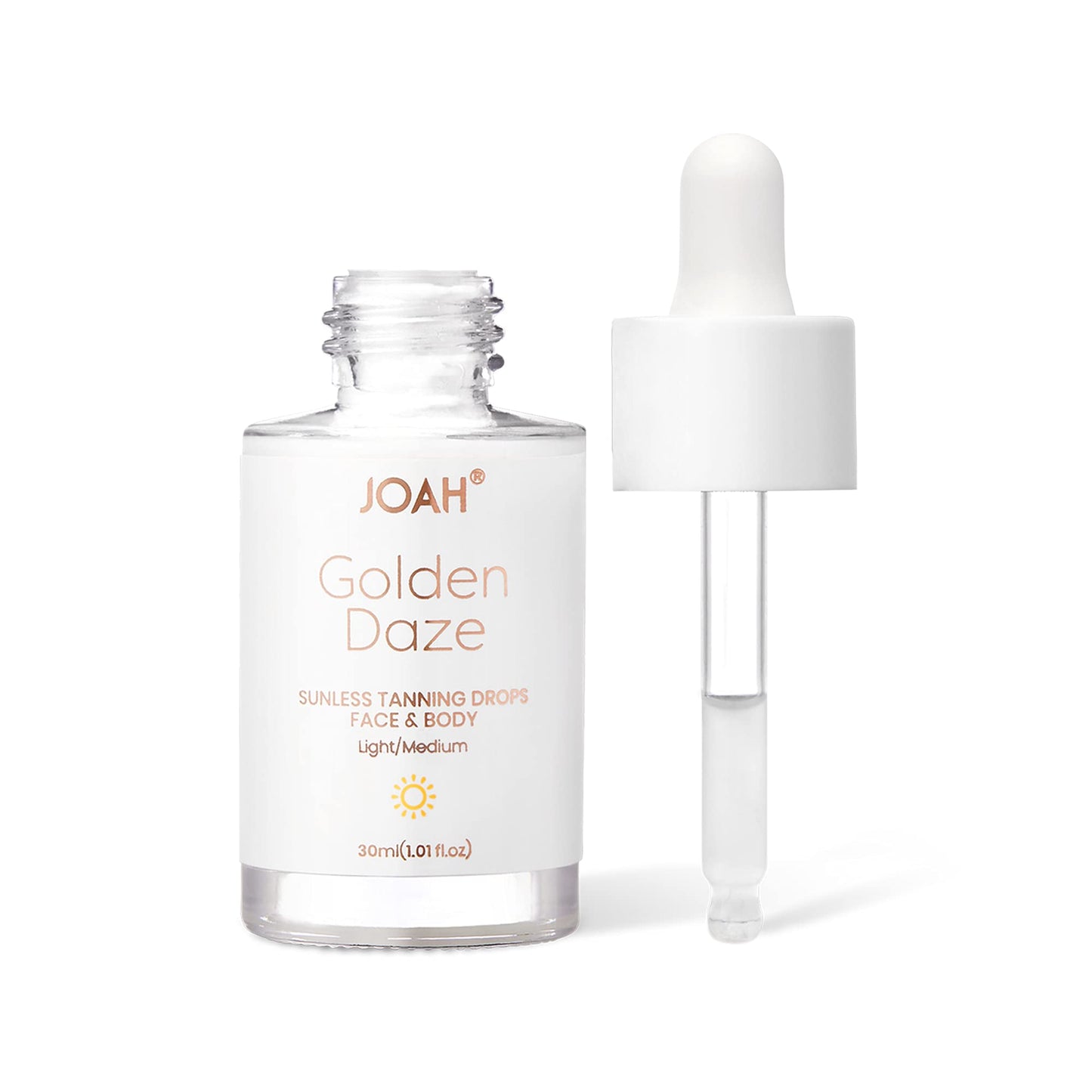 JOAH Self Tanner Drops – Sun & Seoul Golden Daze for Face & Body (Light/Medium, 30ml)