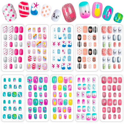 JOAOYO 240 Pieces Kids Fake Nails | Pre-Glued Press-On Nails for Girls