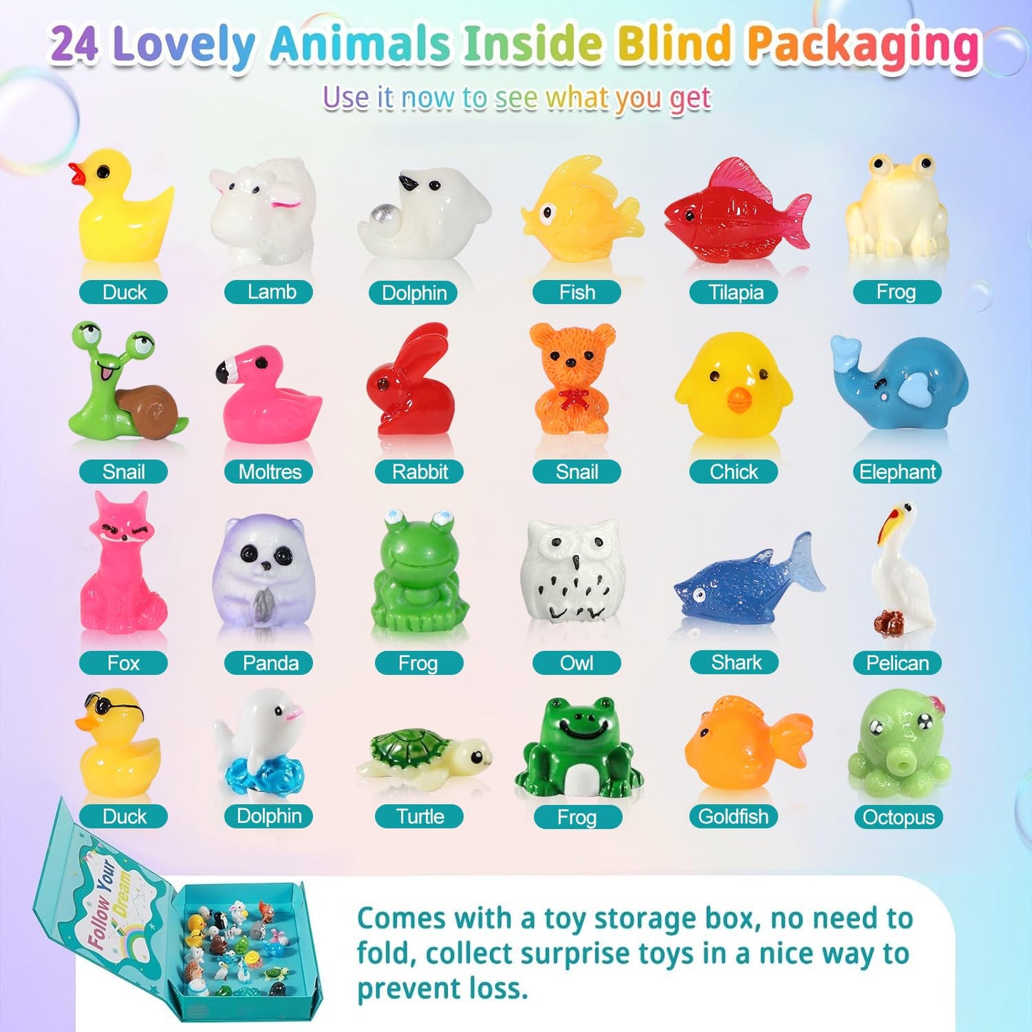 JOFEI Kids Bath Bombs with Surprise Inside – 24 Pack Gift Set for Bath Time