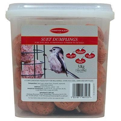 Johnston & Jeff Suet Dumplings Tub 30x100g