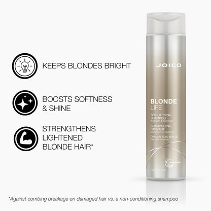 Joico Blonde Life Brightening Shampoo & Conditioner Set | Sulfate-Free Blonde Care
