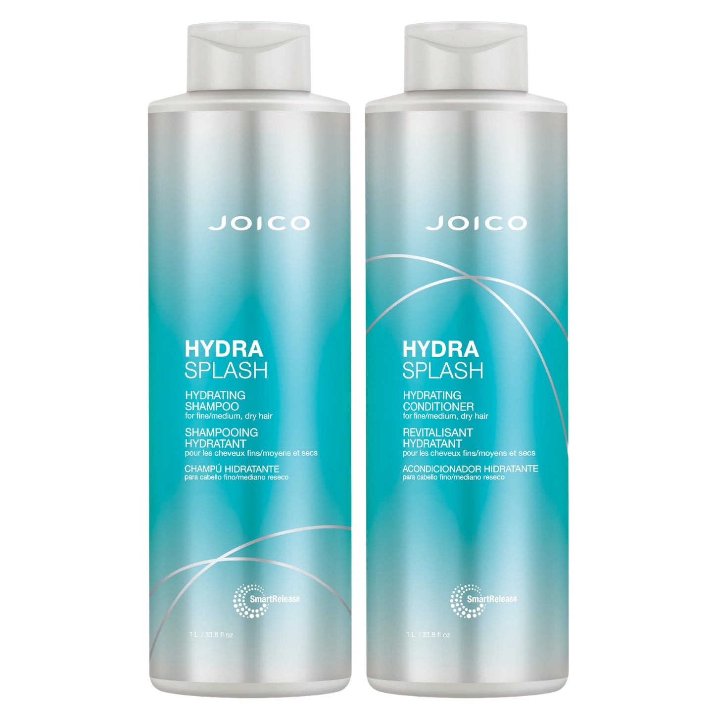 Joico HydraSplash Hydrating Shampoo & Conditioner Set for Fine Hair – 33.8 oz Each