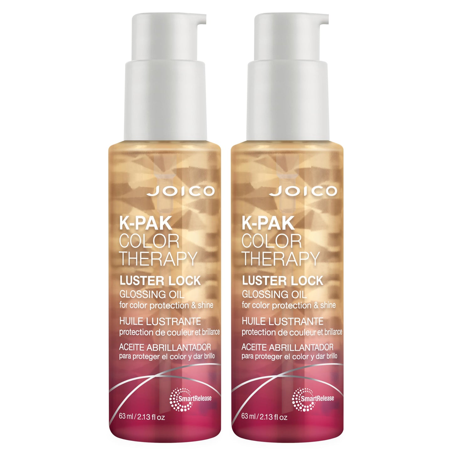 Joico K-PAK Color Therapy Luster Lock Glossing Oil – Color Protection, Shine & Frizz Control (2 x 3.4 oz)