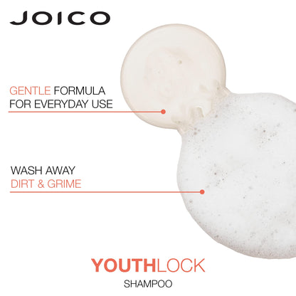Joico YouthLock Shampoo & Conditioner Set with Collagen – Sulfate-Free, Frizz & Breakage Protection (10.1 oz x 2)