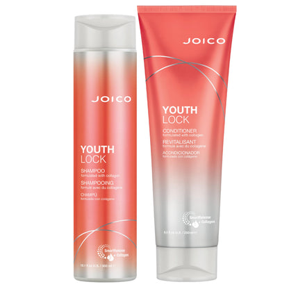 Joico YouthLock Shampoo & Conditioner Set with Collagen – Sulfate-Free, Frizz & Breakage Protection (10.1 oz x 2)