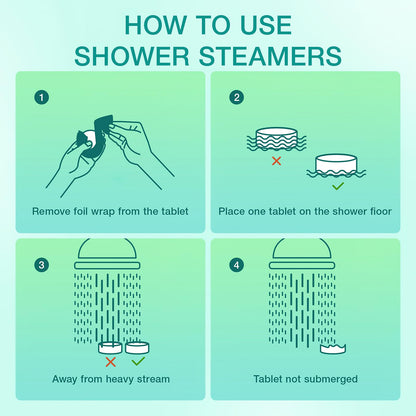 JoJowell Shower Steamers Aromatherapy — 18-Pack Mint & Eucalyptus Gift