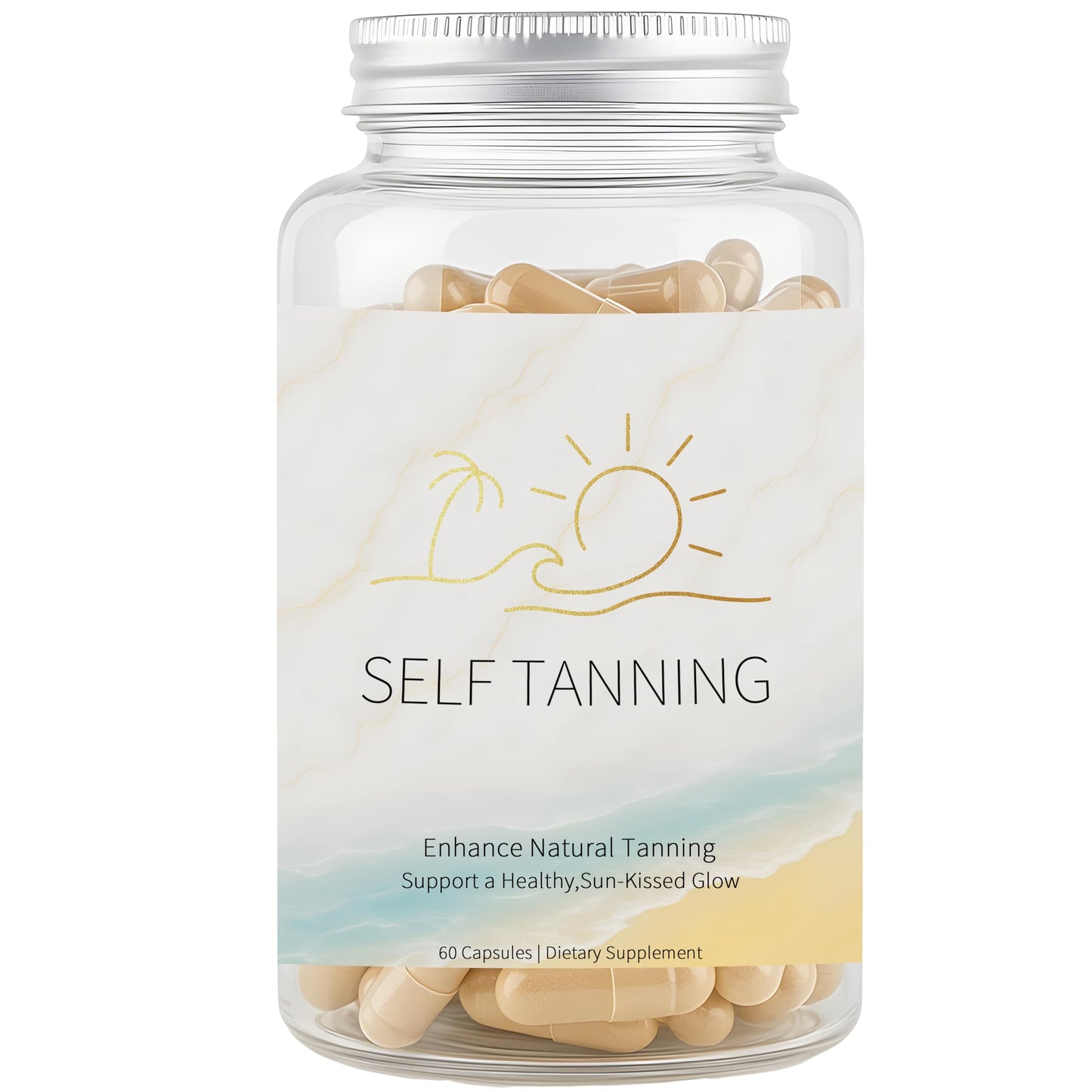 JOKODOMUS Self Tanning Capsules – Tan Golden Glow | Tan Pills for Men & Women, 60 Capsules