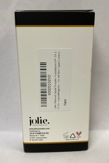 Jolie Mineral Liquid Powder Foundation SPF 15 | Hypoallergenic, Oil-Free, All Skin Types | 1 Fl Oz