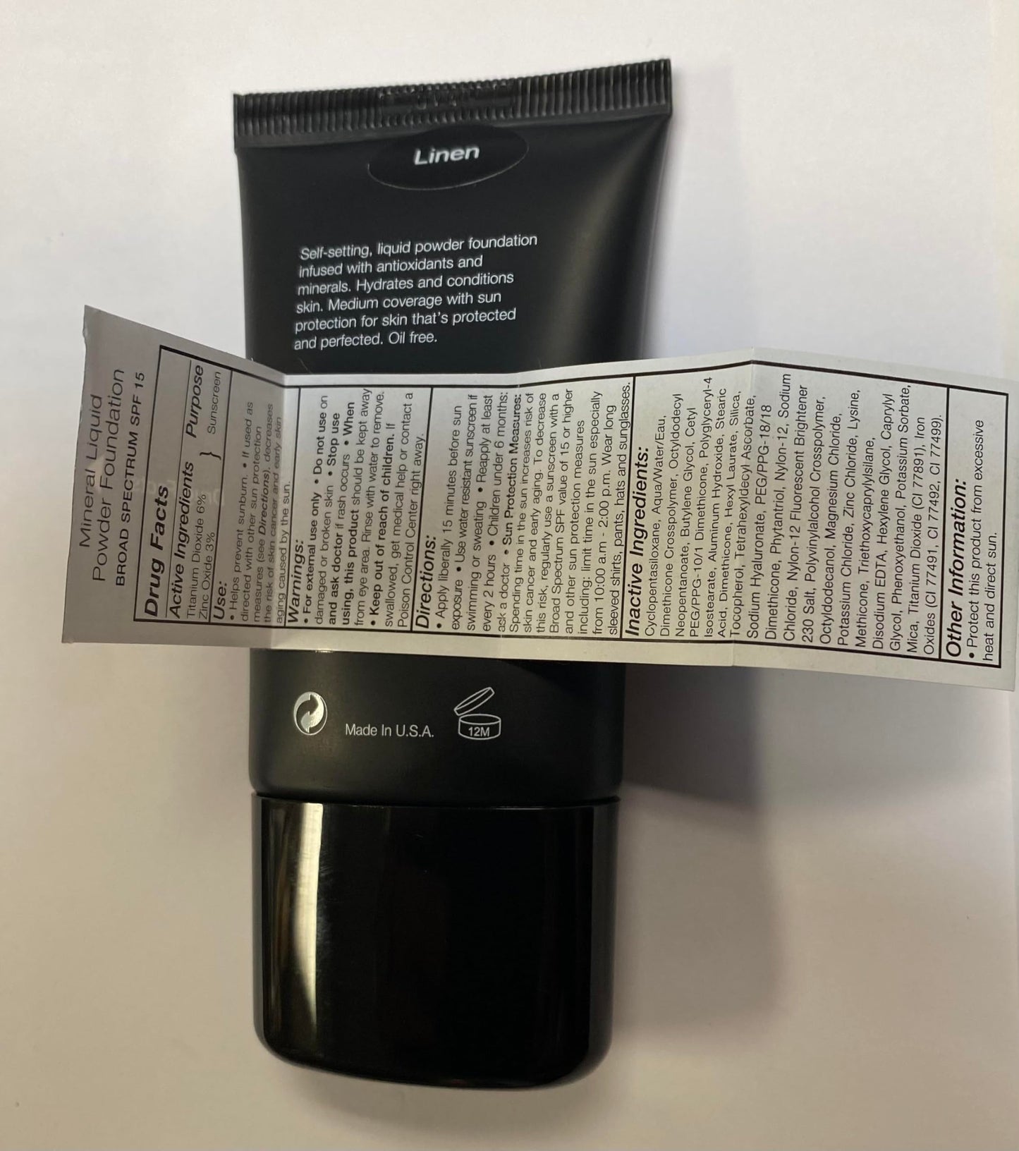 Jolie Mineral Liquid Powder Foundation SPF 15 | Hypoallergenic, Oil-Free, All Skin Types | 1 Fl Oz