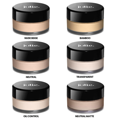 Jolie Micro-Fine Ultra Smooth Loose Setting Powder 21g – Bamboo | Natural Finish & Shine Control