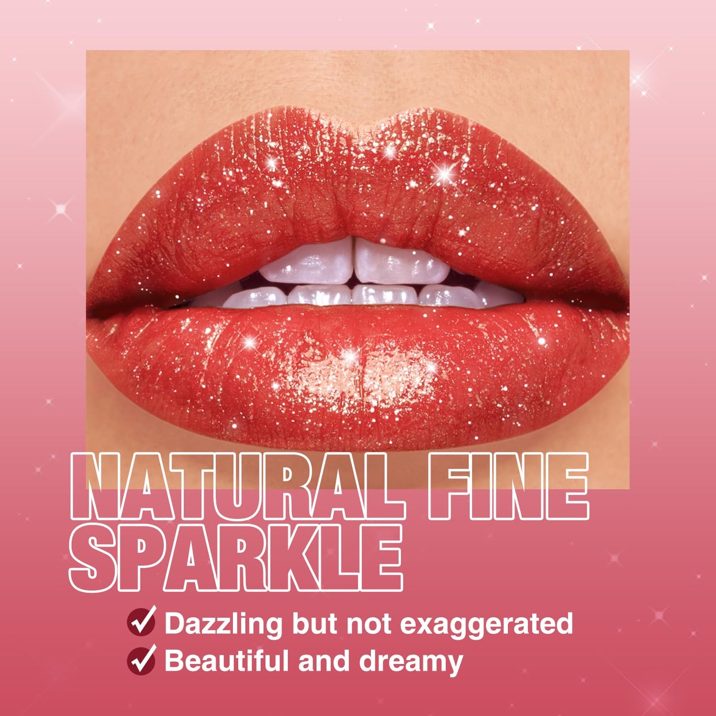 Jolilab Sparkling Lip Gloss – Long-Lasting Waterproof Glitter Lip Gloss for Women