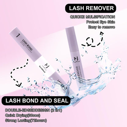 M J JOMAY Lash Clusters Kit – DIY Wispy Lashes, D Curl 10-18mm, Waterproof Hold