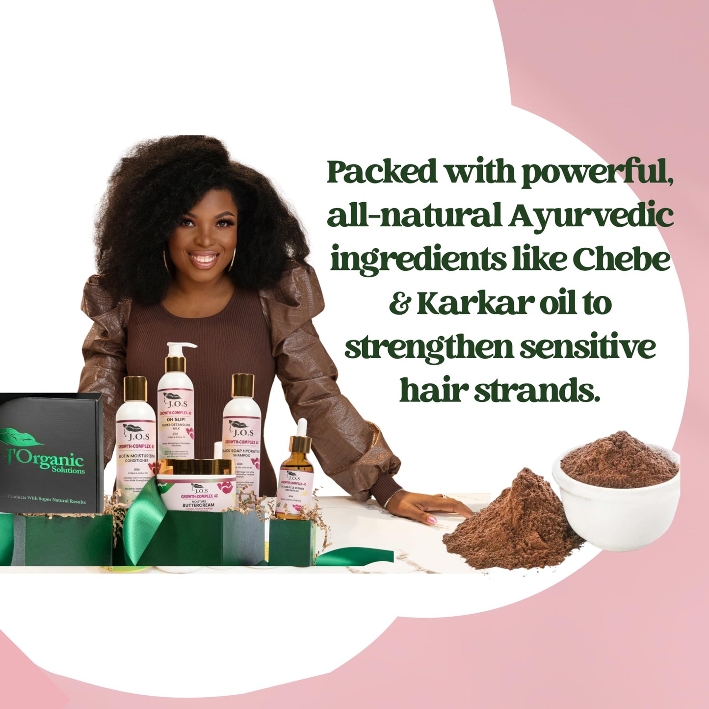 J'Organic Solutions Kid's 4C Hair Kit – Moisturizer, Growth Oil, Detangler, Shampoo & Conditioner