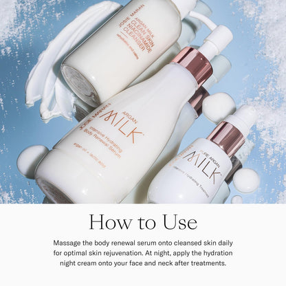 Josie Maran Argan Milk Gift Set – Intense Hydration Body Serum + Night Cream